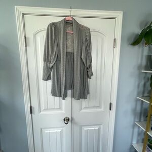 Gray Women's Sweater Cardigan Medium